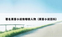 著名黑客小说有哪些人物（黑客小说百科）