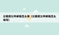 公租房公共邮箱怎么填（公租房公共邮箱怎么填写）