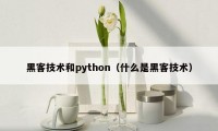 黑客技术和python（什么是黑客技术）