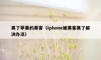 黑了苹果的黑客（iphone被黑客黑了解决办法）
