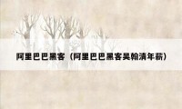 阿里巴巴黑客（阿里巴巴黑客吴翰清年薪）